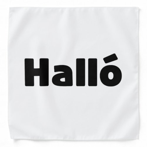 Icelandic Hall  Hello  slenska Language Bandana