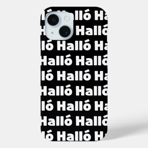 Icelandic Hall  Hello  slenska Language iPhone 15 Case