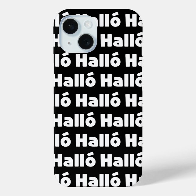Icelandic Halló { Hello ) Íslenska Language Case-Mate iPhone Case (Back)