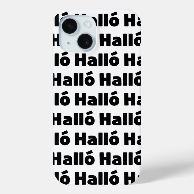 Icelandic Halló { Hello ) Íslenska Language Case-Mate iPhone Case (Back)