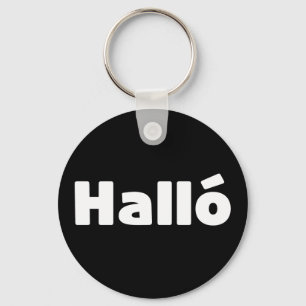 Icelandic Halló { Hello ) Íslenska Language Keychain