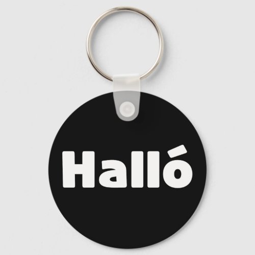 Icelandic Hall  Hello  slenska Language Keychain