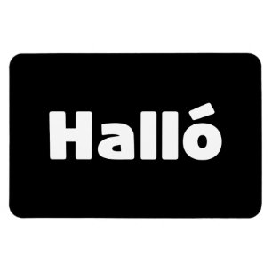 Icelandic Halló { Hello ) Íslenska Language Magnet
