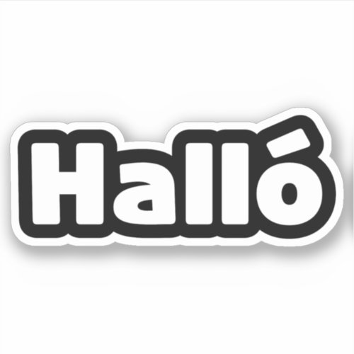 Icelandic Hall  Hello  slenska Language Sticker