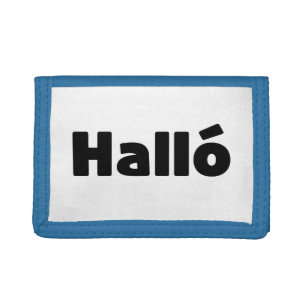 Icelandic Halló { Hello ) Íslenska Language Trifold Wallet