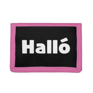 Icelandic Halló { Hello ) Íslenska Language Trifold Wallet