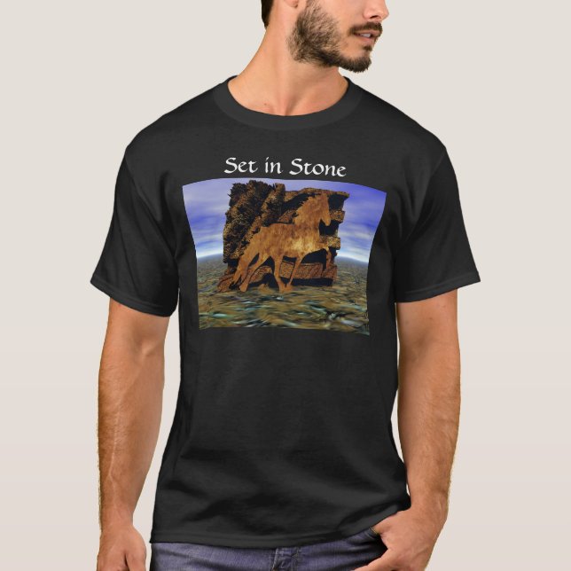Icelandic Horse Abstract Set in Stone T-Shirt (Front)