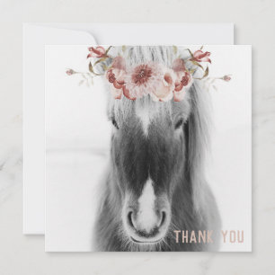 Icelandic Horse and Floral Crown Personalized Name