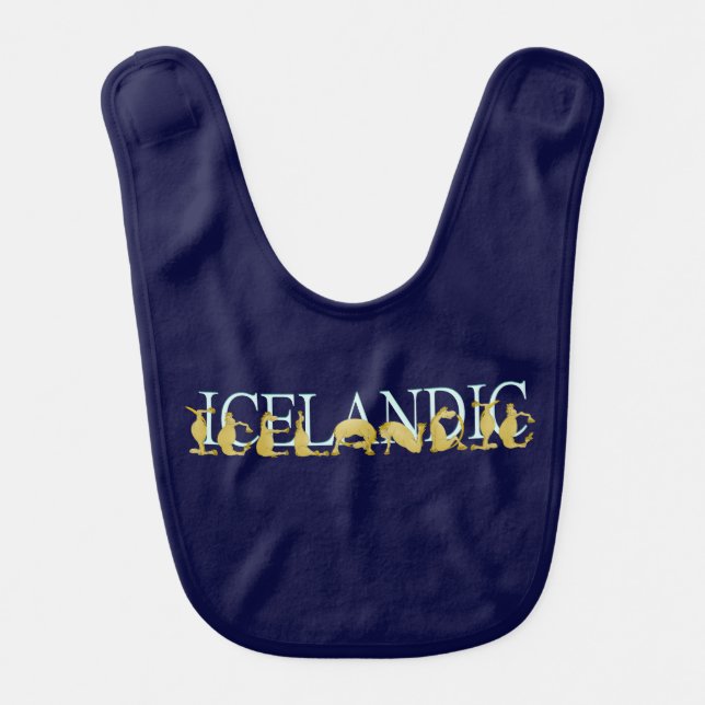 Icelandic horse baby bib (Front)