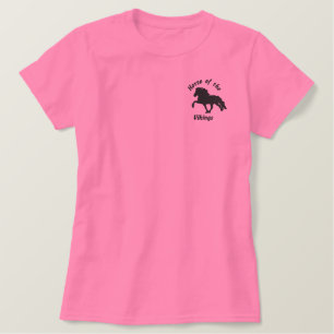 Icelandic Horse Black Embroidered  Shirt