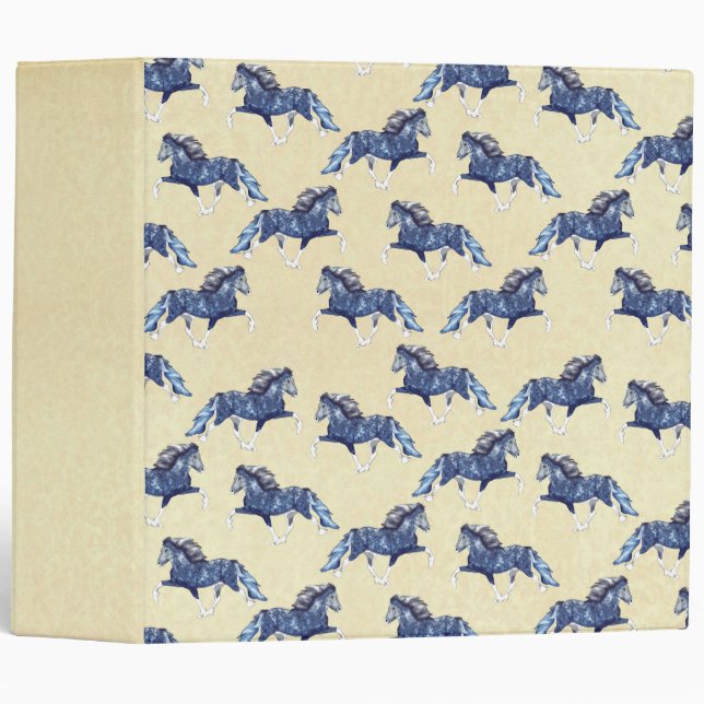 Icelandic Horse Blámóða 2 3 Ring Binder (Front/Spine)