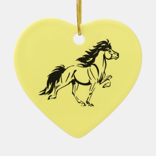 Icelandic Horse Ceramic Ornament