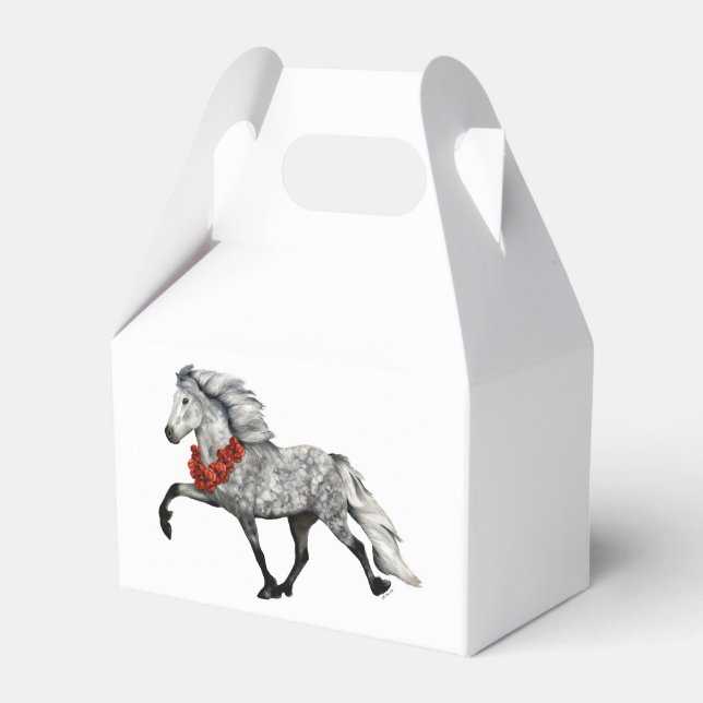 Icelandic Horse Christmas Favor Boxes (Front Side)