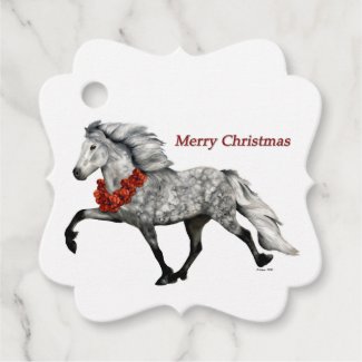 Icelandic Horse Christmas Favor Tags