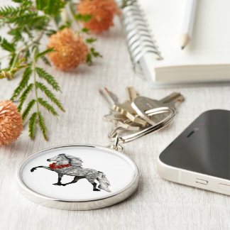 Icelandic Horse Christmas Keychain