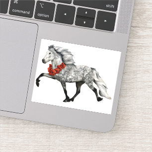 Icelandic Horse Christmas Sticker