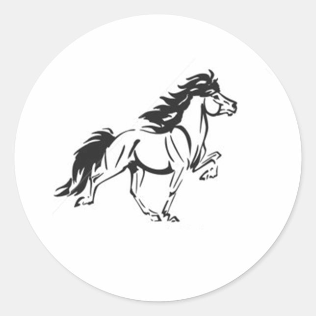 Icelandic Horse Classic Round Sticker (Front)