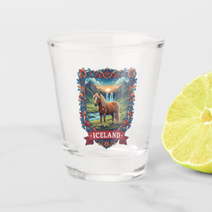 Icelandic Horse in Iceland Travel Shot Glass