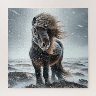 Icelandic Horse In its Element Jigsaw Puzzle