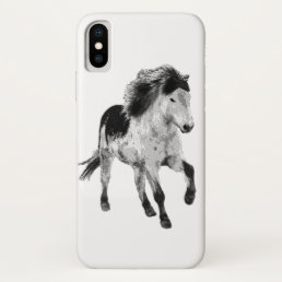 Icelandic horse in motion iPhone XS case