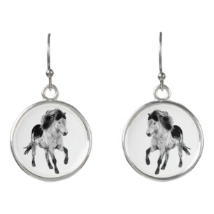 Icelandic horse in motion earrings