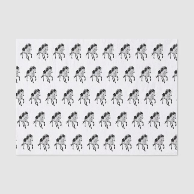 Icelandic horse in motion tissue paper (Front)