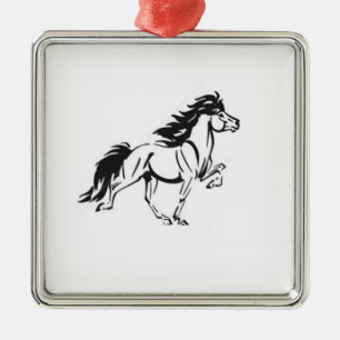 Icelandic Horse Metal Ornament