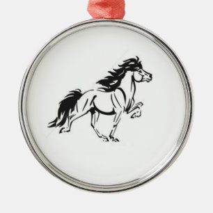 Icelandic Horse Metal Ornament