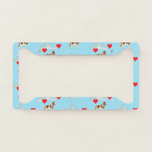 Icelandic Horse Mountain Animals Lovers Red Heart License Plate Frame