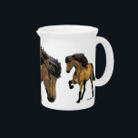 Icelandic Horse Nouvelle Vogue Pitcher<br><div class="desc">Have been working on this design for a very long time. I love Art Deco/Nouveau and decided to create an Icelandic with that style.</div>