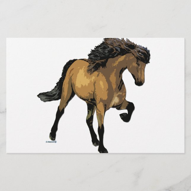Icelandic horse Nouvelle Vogue Stationery (Front)
