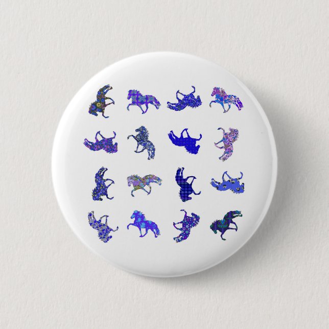 Icelandic horse pattern button (Front)