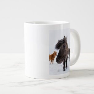 Icelandic Horse portrait, Iceland Giant Coffee Mug