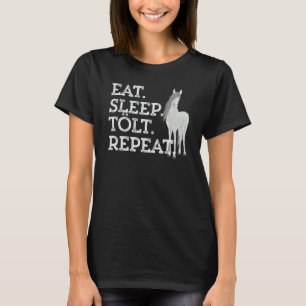 Icelandic Horse Saying Eat Sleep Tolt Toy Pony Wom T-Shirt