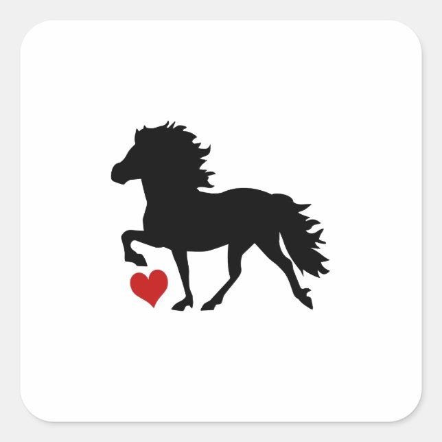 Icelandic Horse Square Sticker (Front)