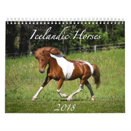 Icelandic Horses - 2018 Calendar