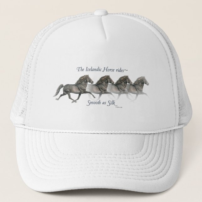 Icelandic horses are smooth as Silk ~ Ball cap (Front)