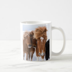 Icelandic Horses nuzzle, Iceland Coffee Mug