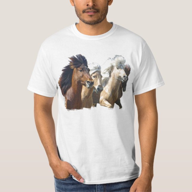 Icelandic Horses T-Shirt (Front)