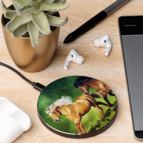 Icelandic Horses the Dream Team  Wireless Charger