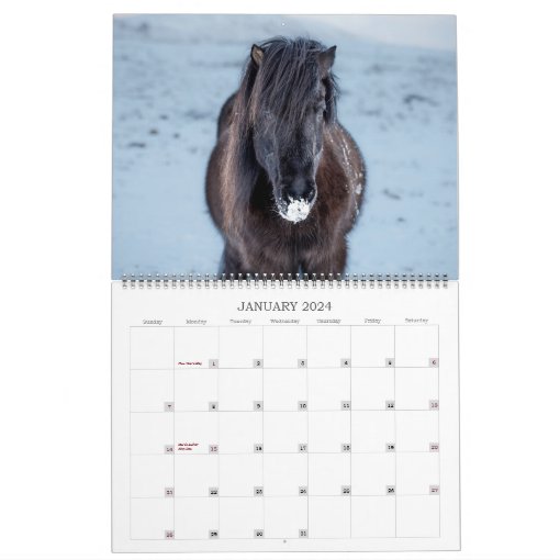 Icelandic Horses Wildlife Photography Custom Year Calendar Zazzle Icelandic Horses Wildlife Photography Custom Year Calendar Zazzle