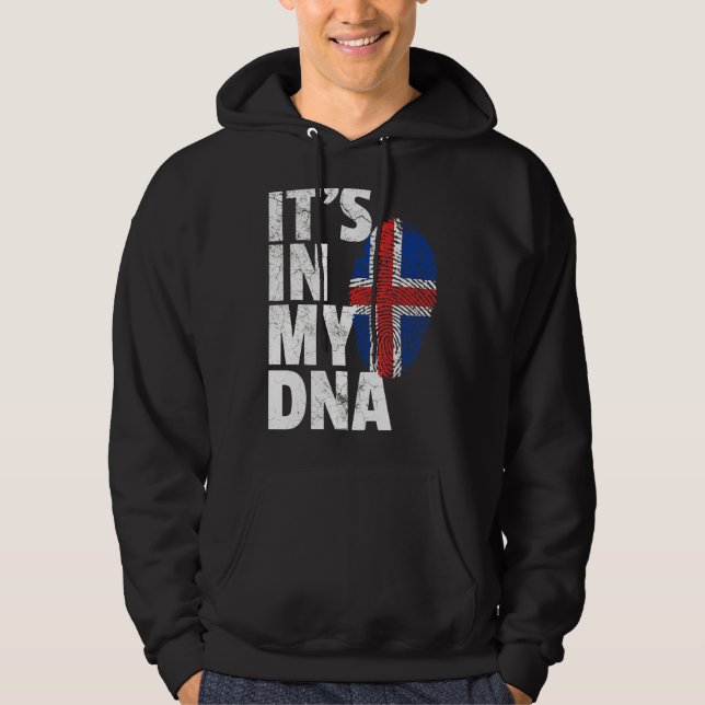 Icelandic Iceland Flag It's In My Dna Christmas  C Hoodie (Front)