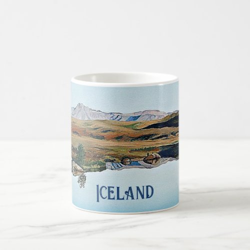 Icelandic landscape painting souvenir coffee mug