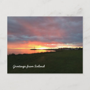 Icelandic landscape postcard