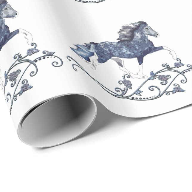 Icelandic Mare Blámóða Wrapping Paper (Roll Corner)