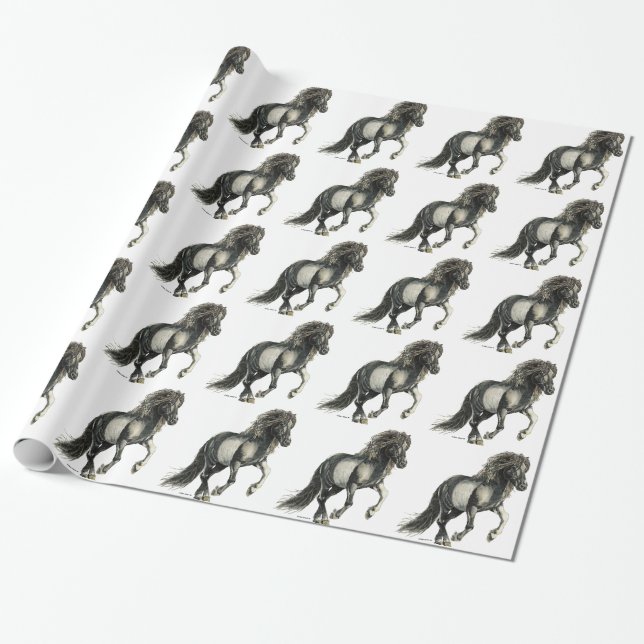 Icelandic mare Brana Wrapping Paper (Unrolled)
