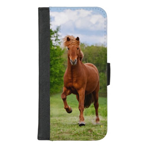 Icelandic Pony at Tlt Funny Photo Horse Lovers  iPhone 87 Plus Wallet Case
