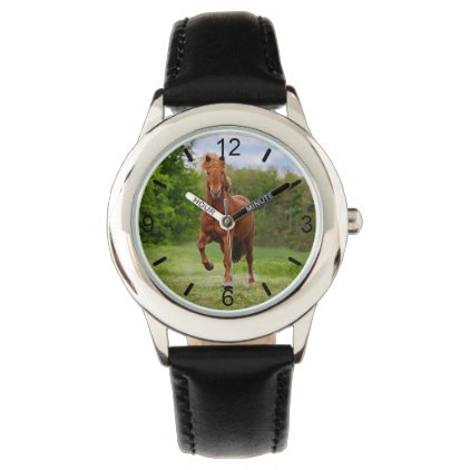 Icelandic Pony T&#246;lt Funny Horse Lovers dial-plate Wrist Watch