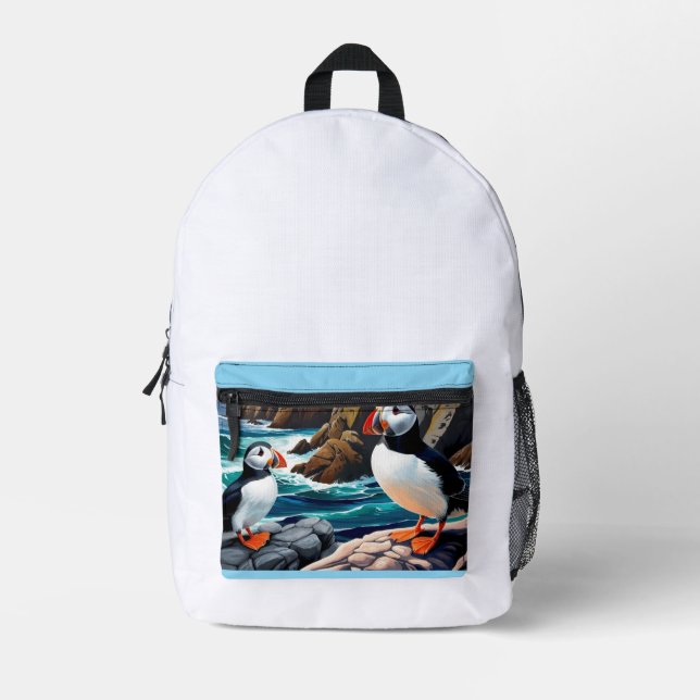 Icelandic Puffins BackPack (Front)