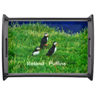 Icelandic Puffins Serving Tray